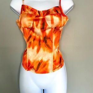 Tye-dye orange tank top , almost sold out on Shein